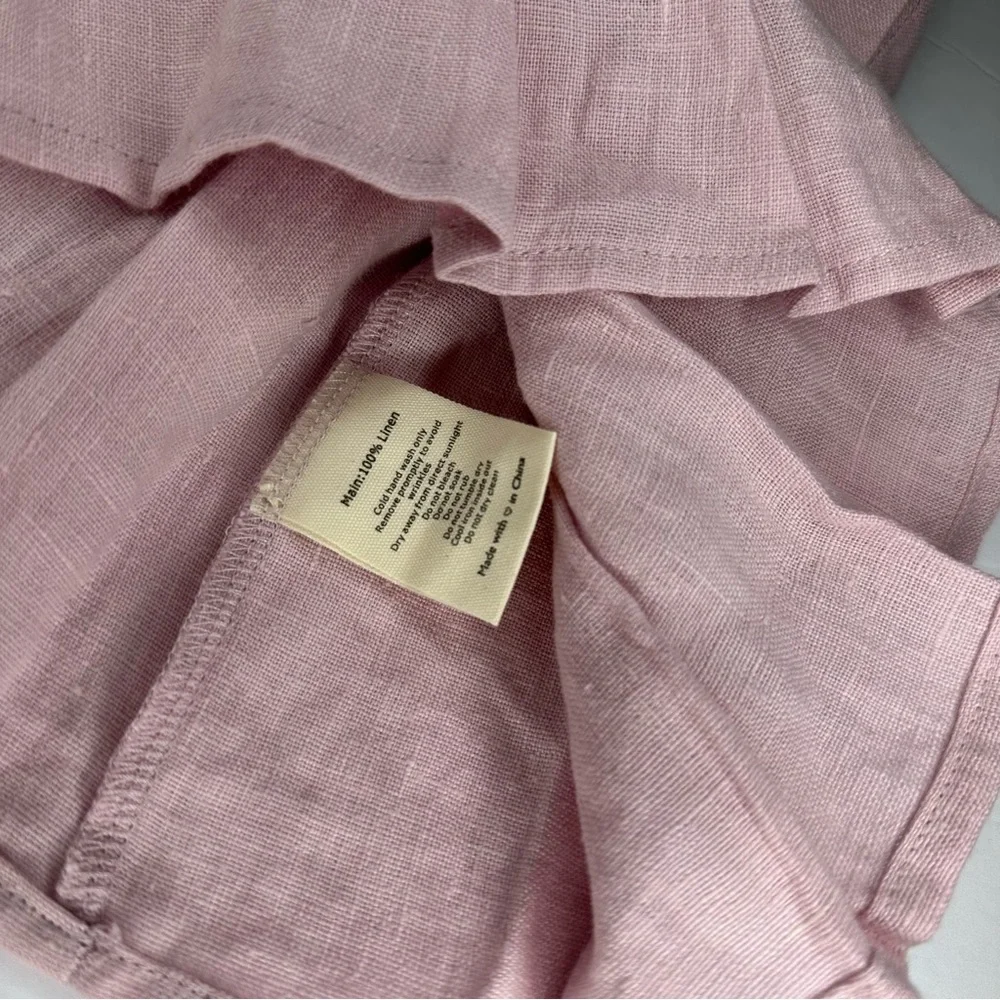 VRG GRL Pink Top VALERIA LINEN Musk SIZE AU10 US6 NWT - Picture 4 of 10